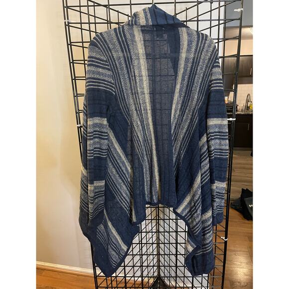 Ralph Lauren LRL Lauren Jeans Co Open Front Striped Cardigan Womens Sz S/M - Picture 2 of 3